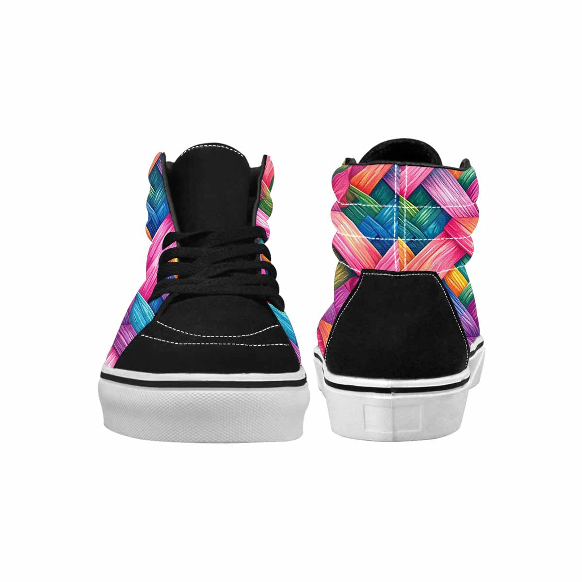 WOMEN'S Polysexual Flag Color High Top Canvas Wallpaper Art Custom Shoes