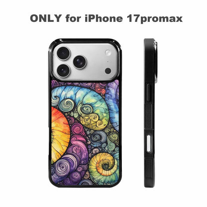 iPhone 17 Pro Max Case — Tie Dye Swirls (black Tie Dye, Custom Designed Case Cover