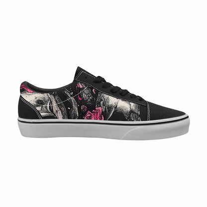 WOMEN'S Skull Roses Lace-Up Canvas Dark Academia Custom Sneakers