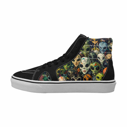 MEN'S Aliens × Camo Aliens High Top Canvas Cottagecore Sneakers