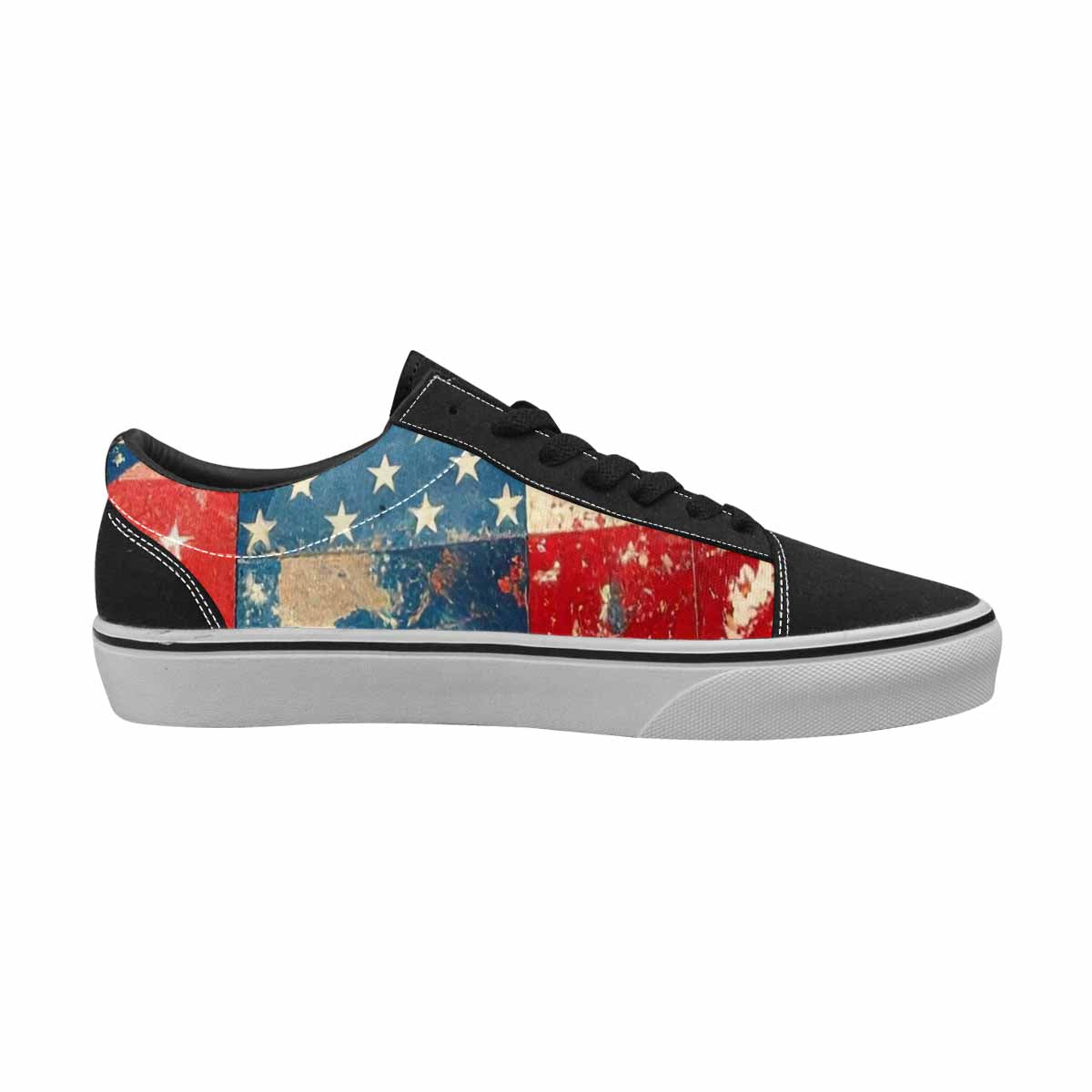 MEN'S American Flag Stars Canvas Lace-Up Grunge Sneakers