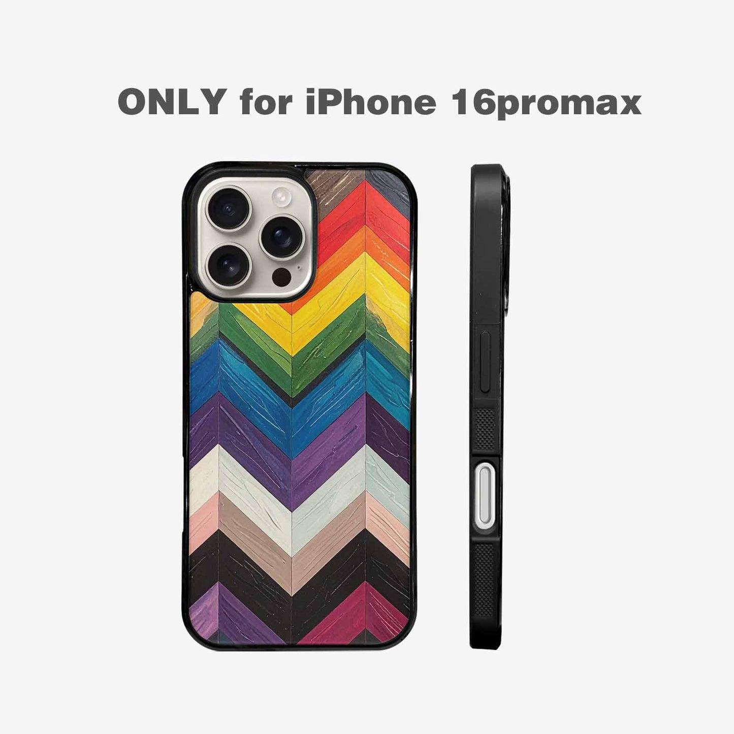 iPhone 16 Pro Max Case — Progress Pride Flag Color Theme Small, Custom Printed Phone Case