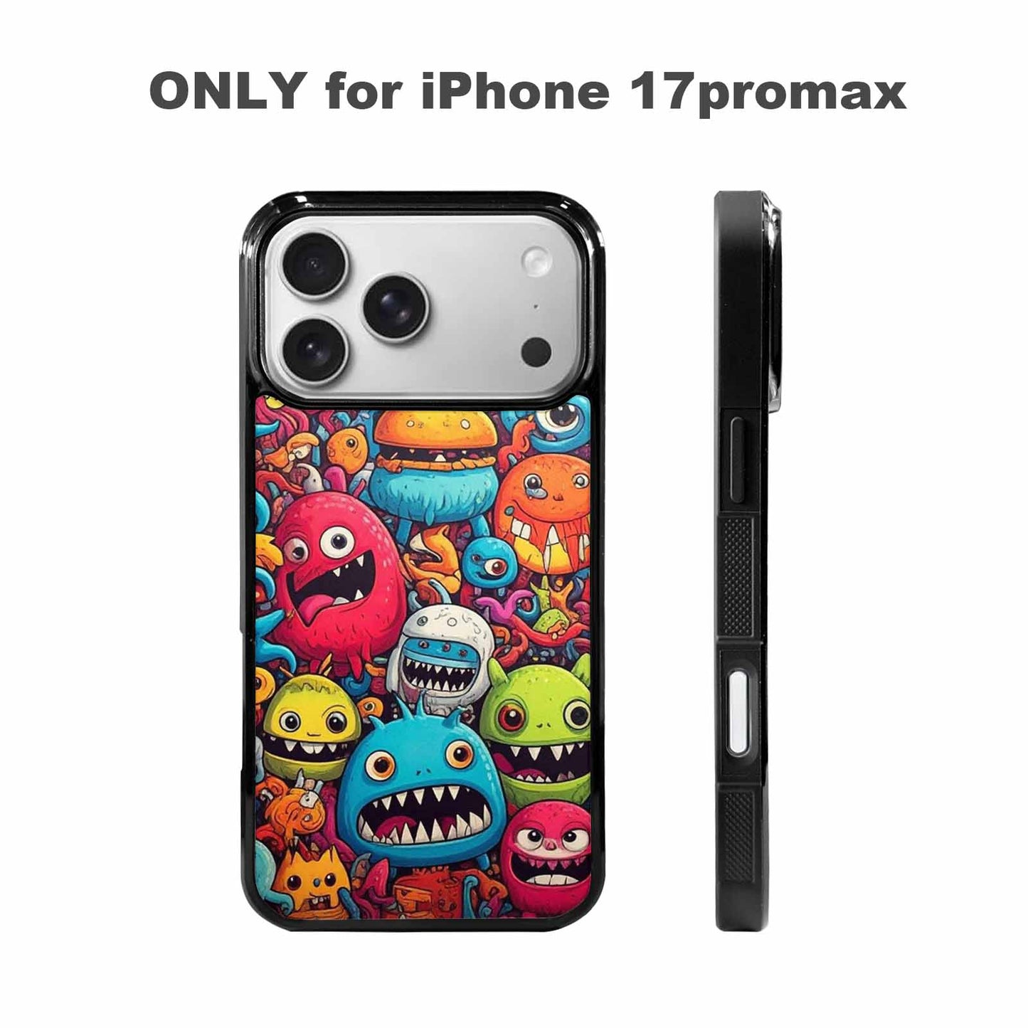 iPhone 17 Pro Max Case — Small Cartoon Monster Character Cartoon Cute, Custom Printed Phone Case