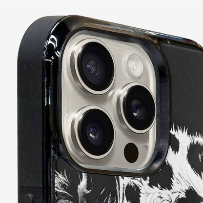 iPhone 15 Pro Max Case — Leopard Print Black And White Style, Personalized Phone Case