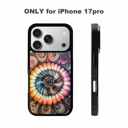 iPhone 17 Pro Case — Tie Dye Swirls Black White Tie, Custom Made Phone Cover