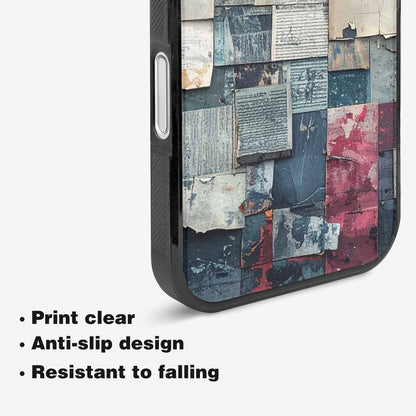 iPhone 16 Case — Distressed Grunge Texture Pattern Hundreds Of, Customized Protective Case