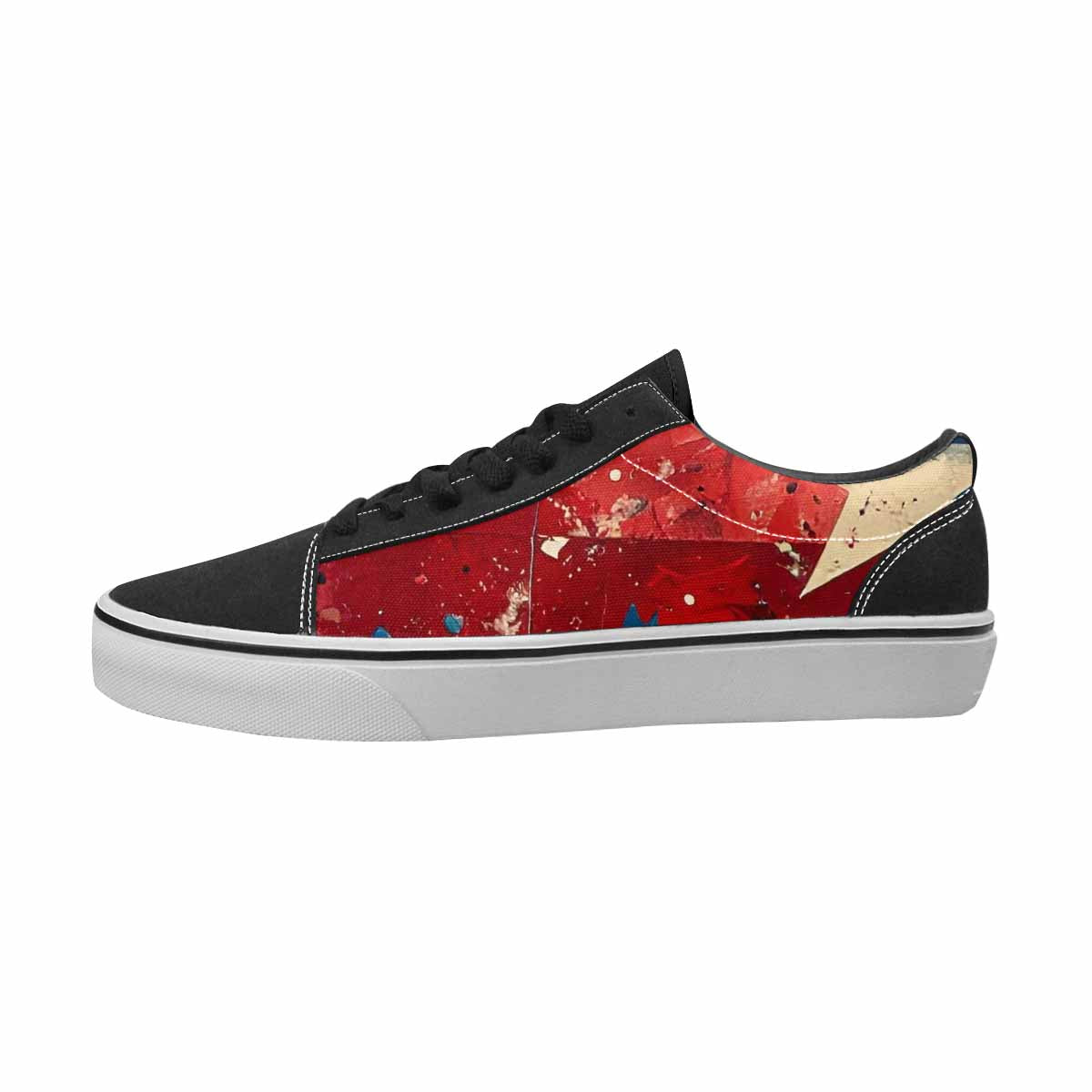MEN'S Patriotic Canvas Unique Print Kaleidoscope Original Art Sneakers