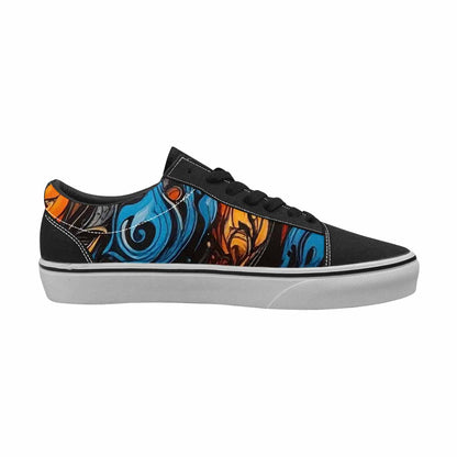 WOMEN'S Flame Burst Lace-Up Canvas Neon Fantasy Shoes