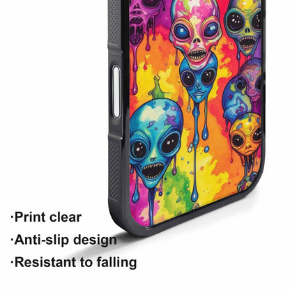 iPhone 17 Pro Case — Melting Aliens Pattern Hundreds Of Alien, Custom Art Phone Cover