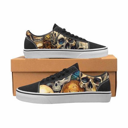 WOMEN'S Skulls Lace-Up Canvas Neon Fantasy Shoes