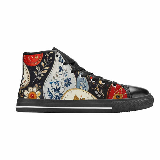 WOMEN'S Paisley Bandana High Top Canvas Aesthetic Sneakers