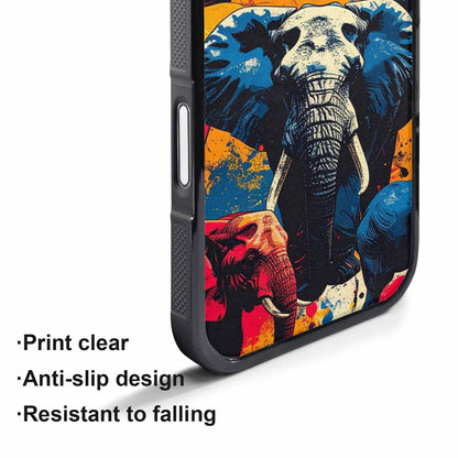 iPhone 17 Pro Max Case — Bold Splatter Elephant Original Art, Custom Phone Case