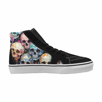 MEN'S Skulls  Marble Skulls High Top Canvas Kaleidoscope Custom Sneakers