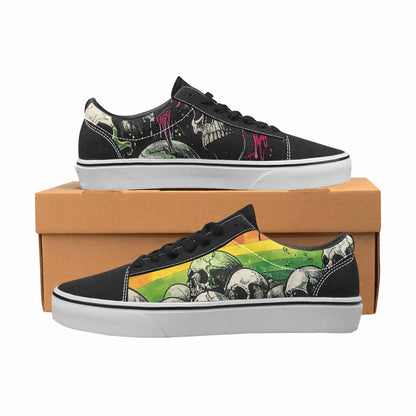 WOMEN'S Rainbow From Skull S Lace-Up Canvas Aesthetic Shoes