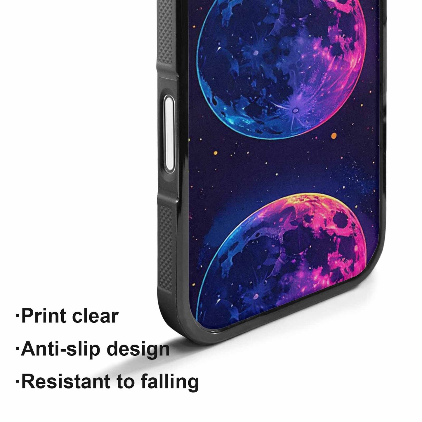 iPhone 17 Case — Neon Winter Moon Cartoon Cute, Custom Print Case Cover