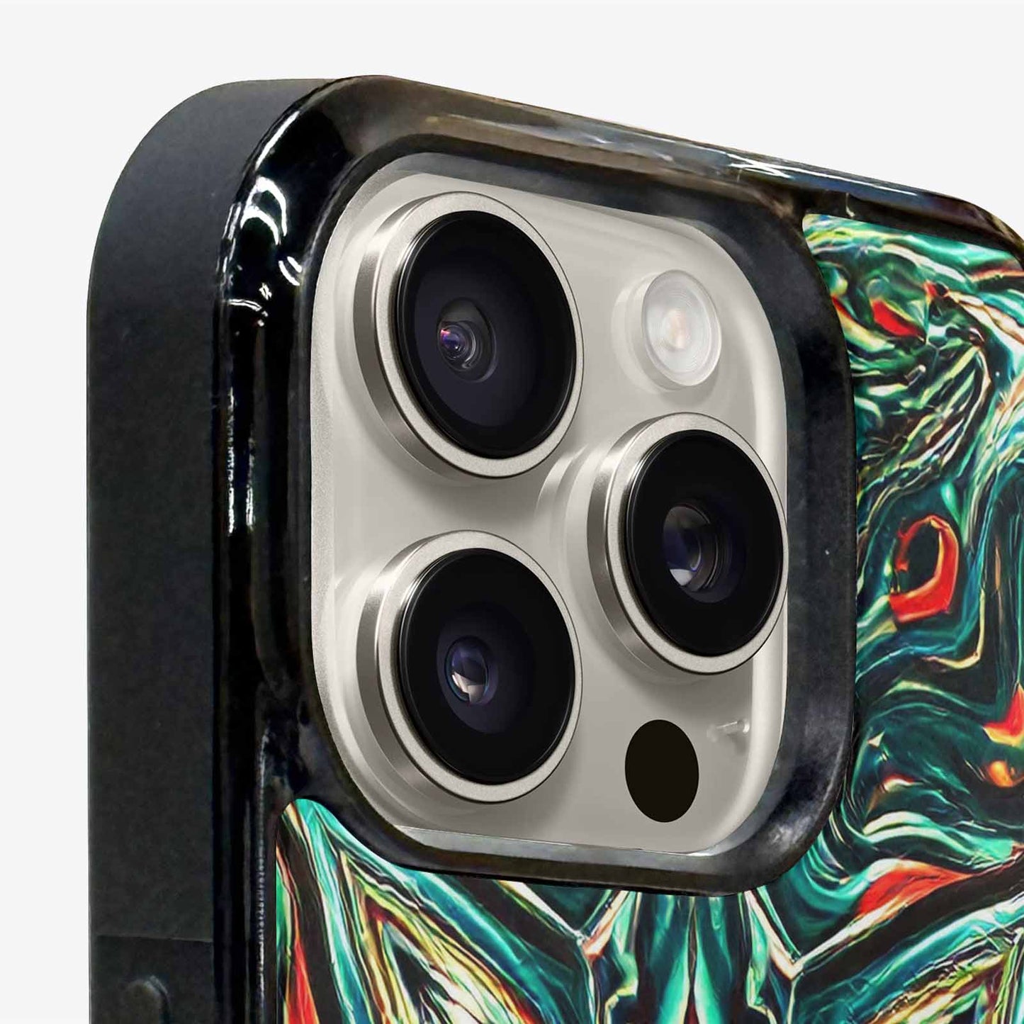iPhone 15 Pro Max Case — Holographic Tribal Blaze, Unique Phone Case Design