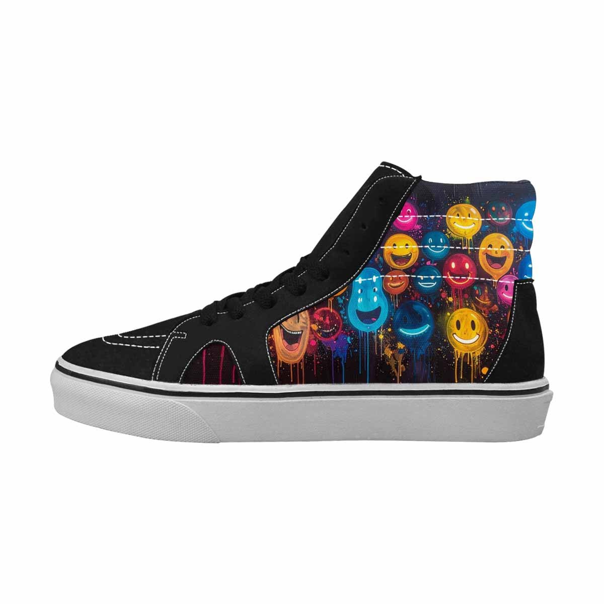 MEN'S Smiley Faces × Glow High Top Canvas Dreamlike Shoes