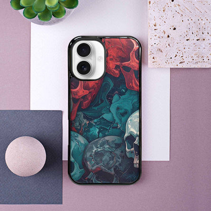 iPhone 16 Case — Marble Skull Custom, Custom Made Phone Cover