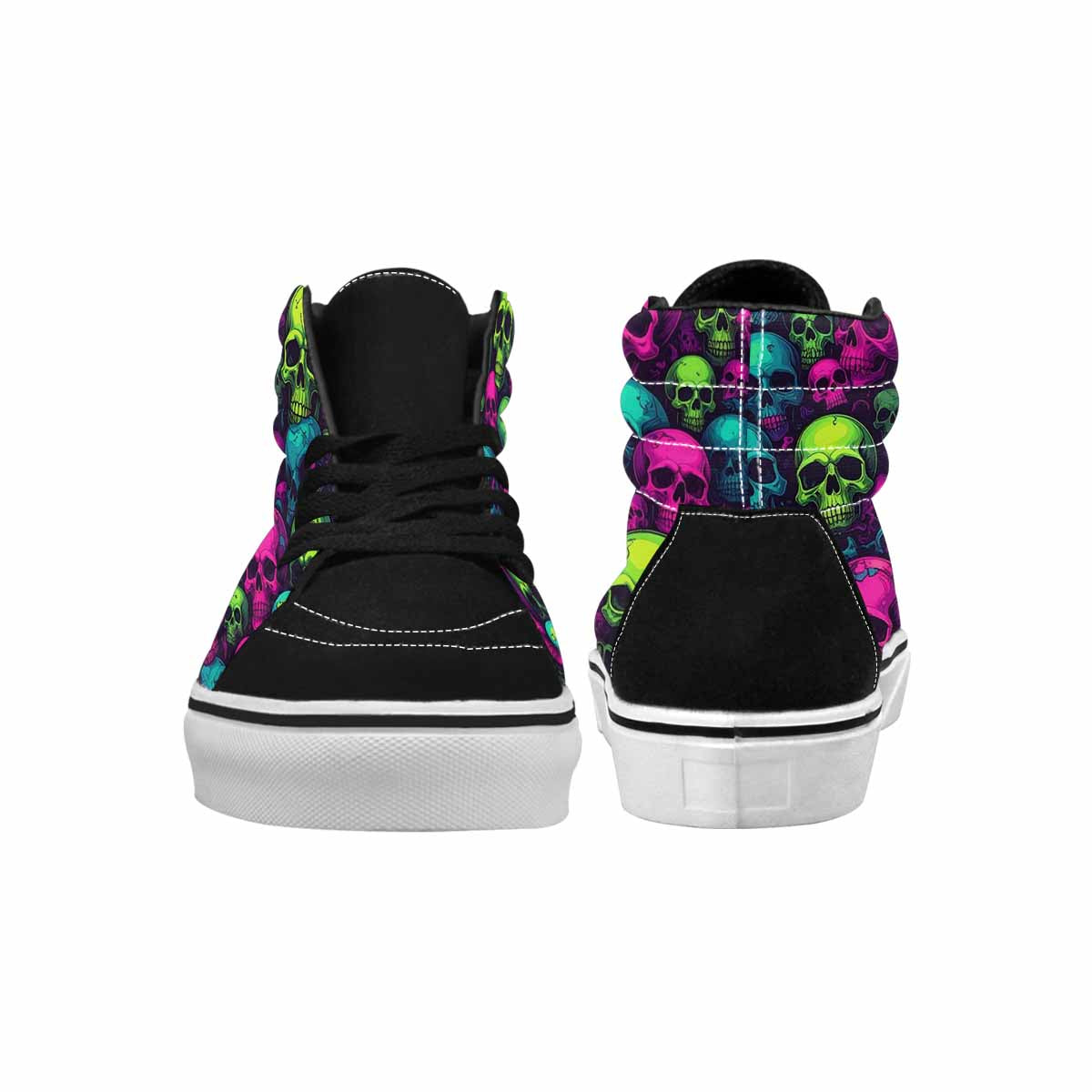 MEN'S Skulls - Neon High Top Canvas Aesthetic Custom Sneakers