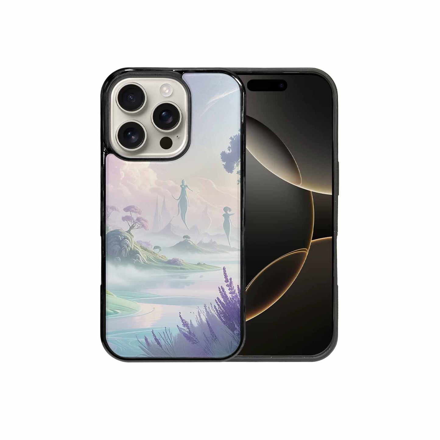 iPhone 16 Pro Case — Surrealist Dreamscape Illustration Pattern, Custom Phone Case