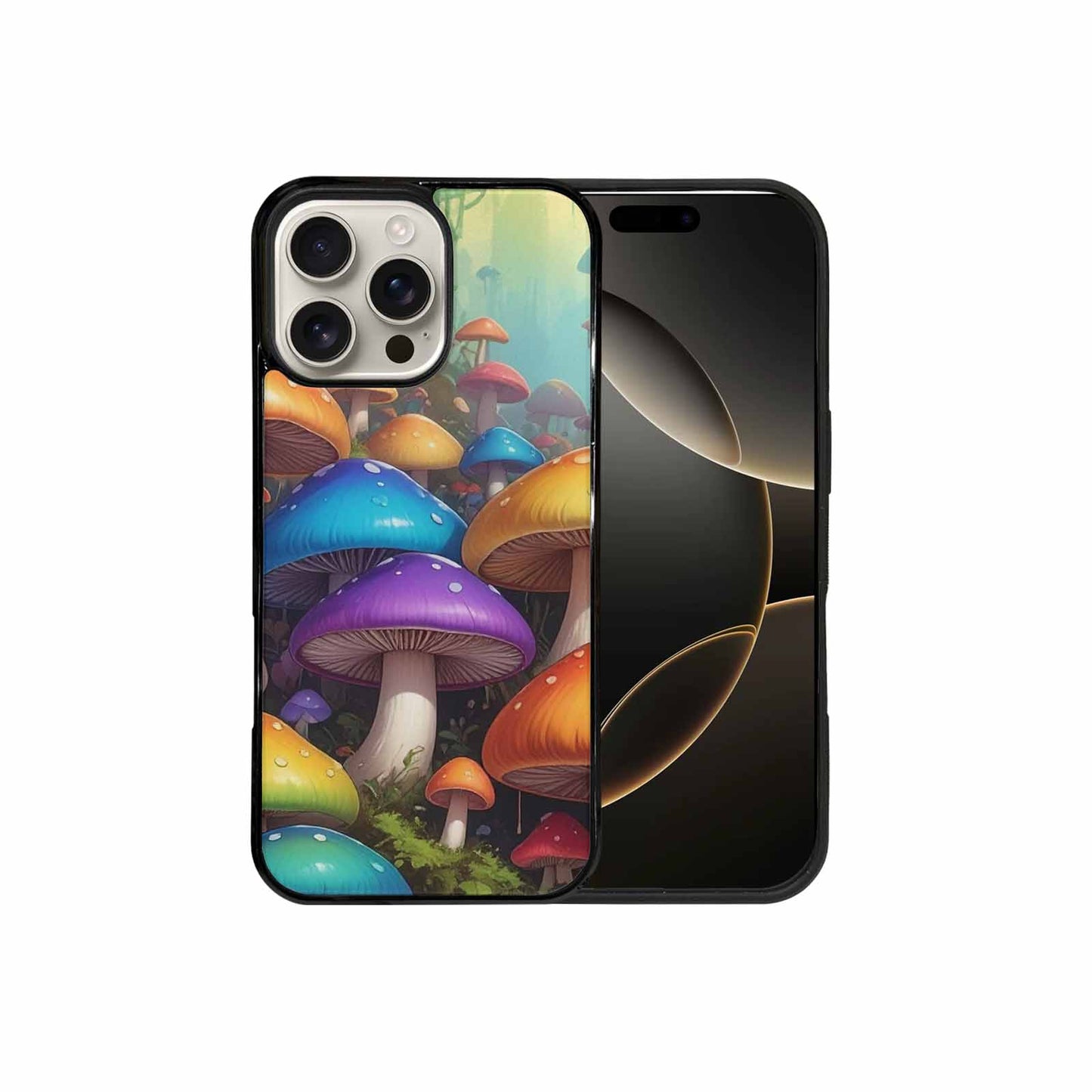iPhone 16 Pro Max Case — Overlapping Endlessly No Empty Space Mushrooms, Original Design Phone Case