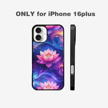 iPhone 16 Plus Case — Lotus Galaxy Art Seamless Pattern Vibrant, Custom Made Phone Cover