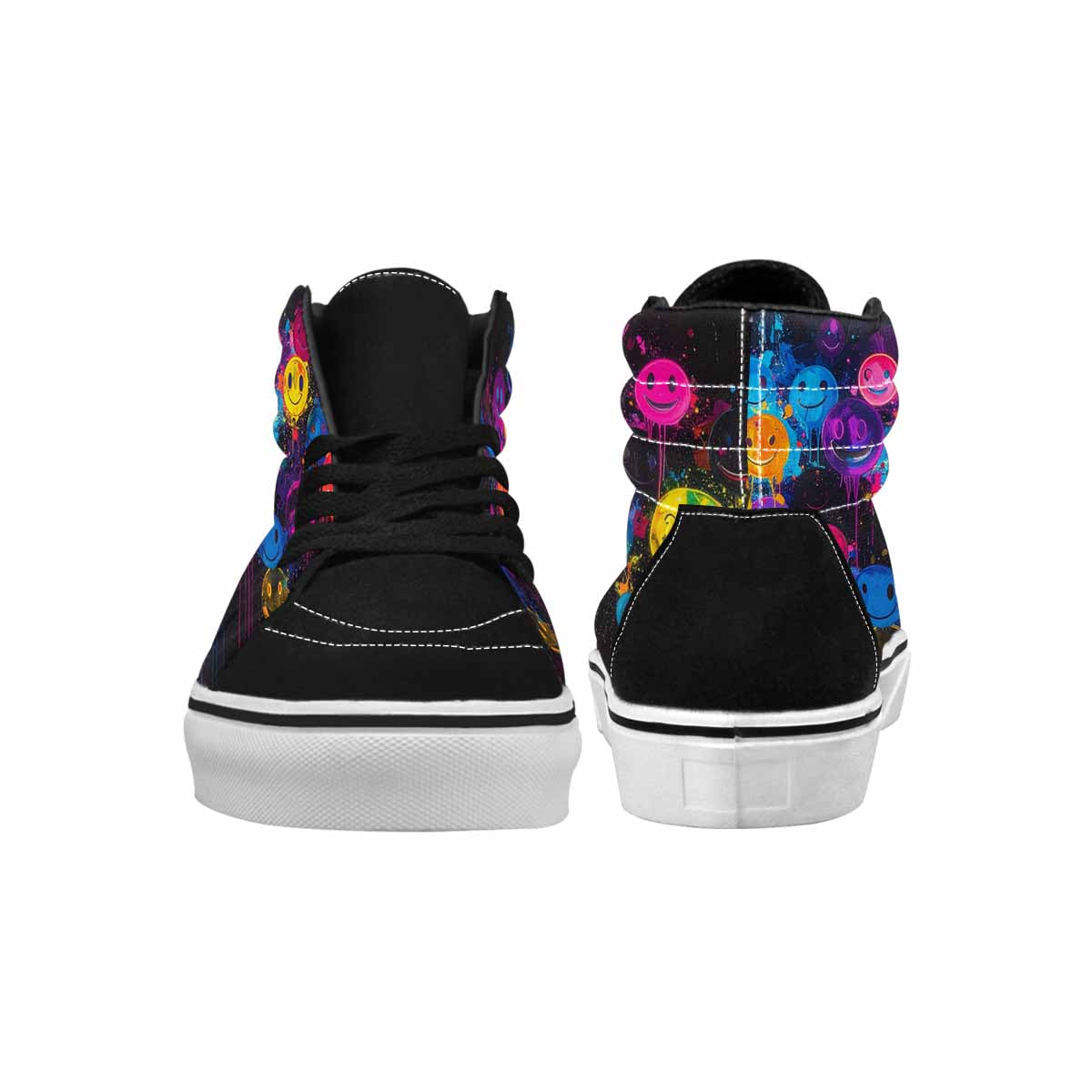 MEN'S Smiley Faces × Glow High Top Canvas Y2K Shoes