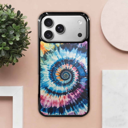 iPhone 17 Pro Max Case — Black &amp; Blue Ink Tie Dye, Custom Phone Case