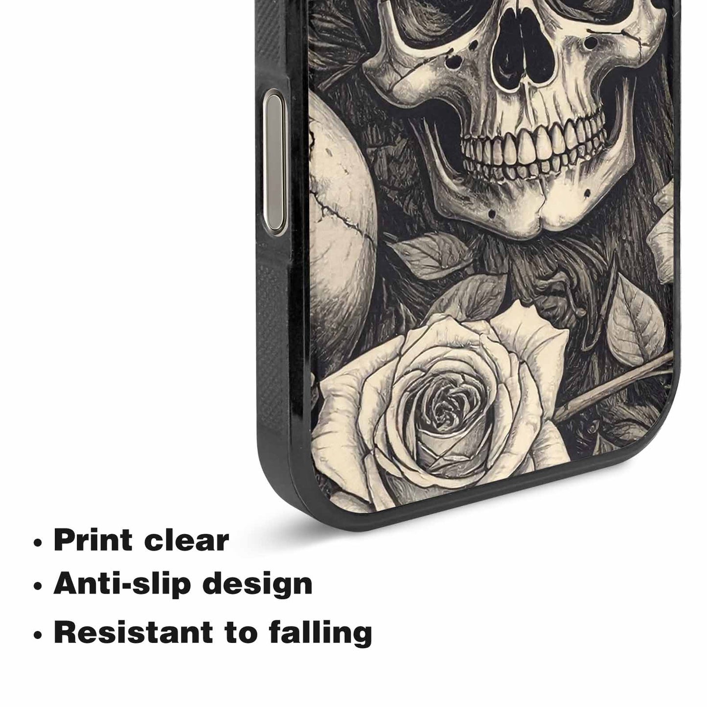 iPhone 16 Pro Max Case — 20 Skulls Overlapping Seamless Tileable Pattern, Custom Printed Phone Case