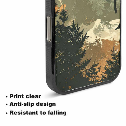iPhone 15 Pro Max Case — Hunting Camouflage Pattern With Deer And, Original Design Phone Case