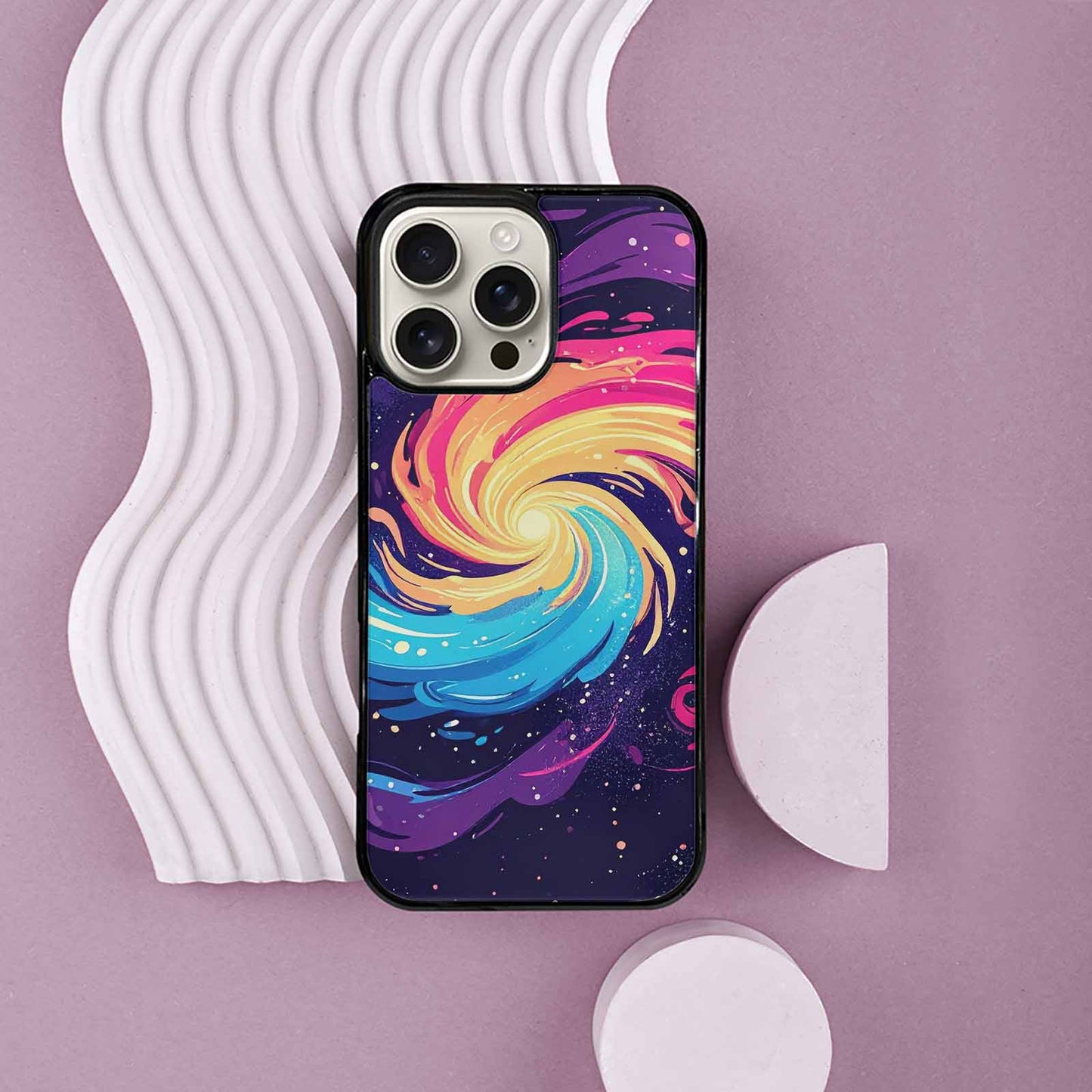 iPhone 16 Pro Max Case — Love Wins Galaxy Seamless Pattern Vibrant, Unique Phone Case Design