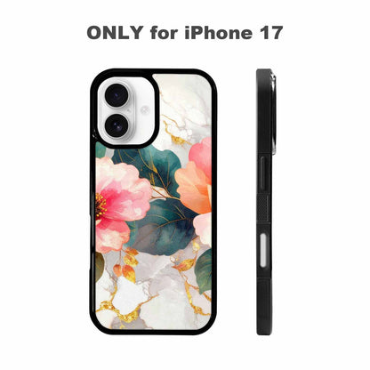 iPhone 17 Case — Marble Floral Art Seamless Floral, Custom Print Case Cover