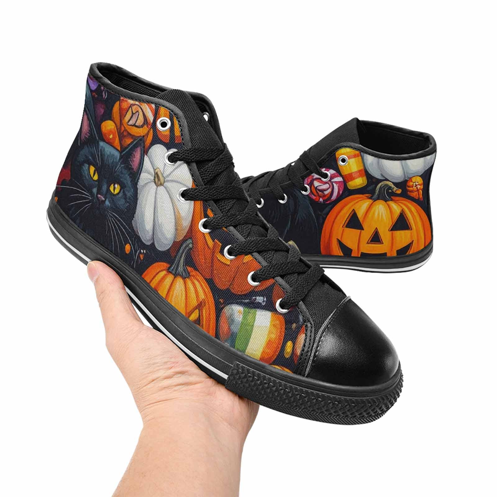 MEN'S Halloween High Top Canvas Cottagecore Sneakers