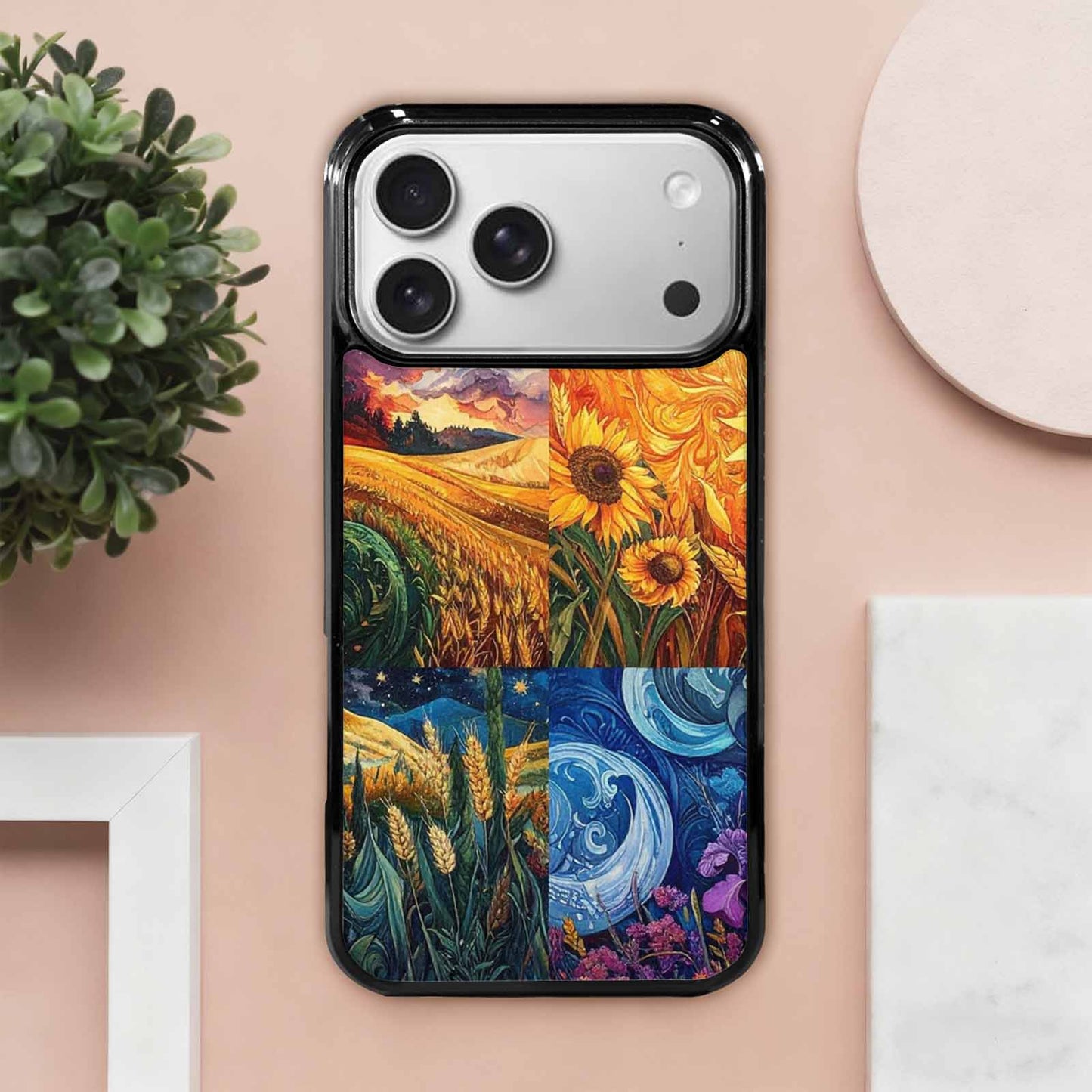 iPhone 17 Pro Max Case — Small Van Gogh Style Galaxy Space, Custom Printed Phone Case