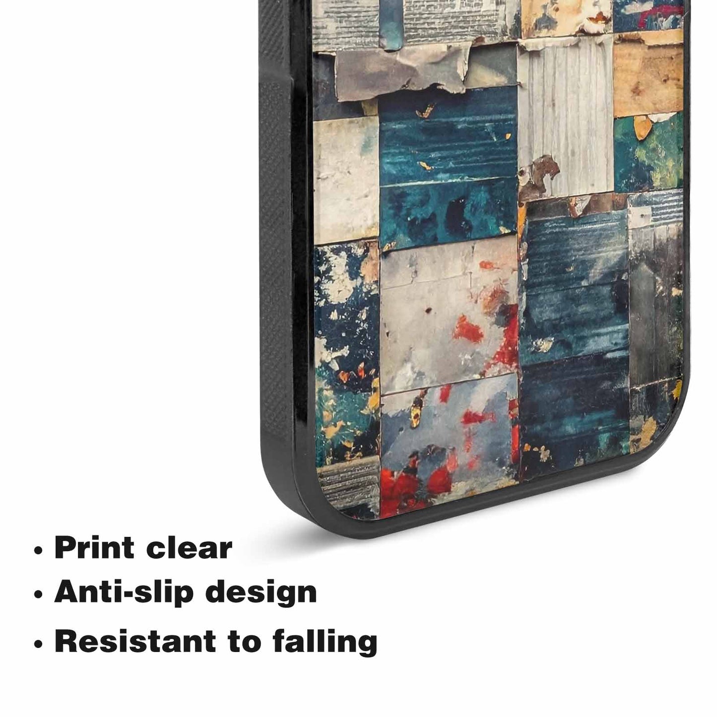 iPhone 15 Plus Case — Distressed Grunge Texture Pattern Hundreds Of, Custom Designed Case Cover