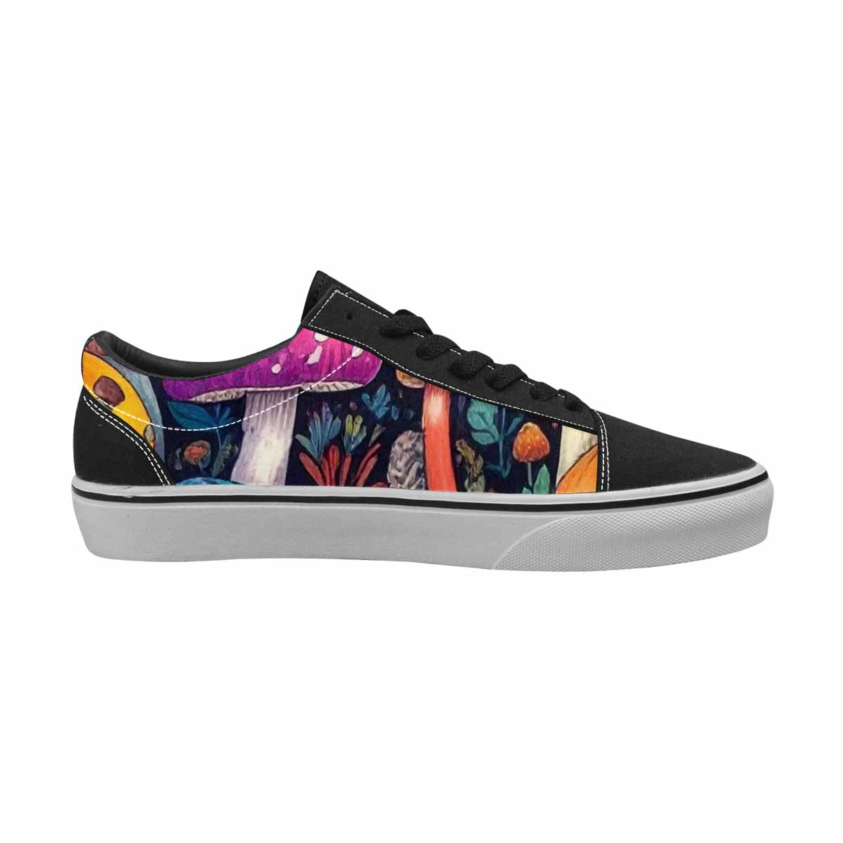 WOMEN'S Mushrooms Lace-Up Canvas Kaleidoscope Custom Sneakers