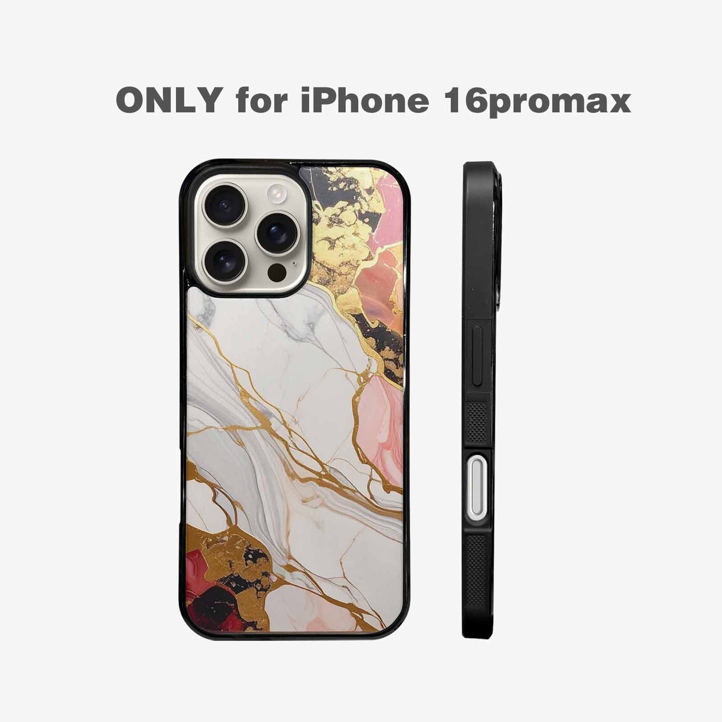 iPhone 16 Pro Max Case — Marble Vein Marble Veins Pattern Hundreds, Custom Designed Case Cover