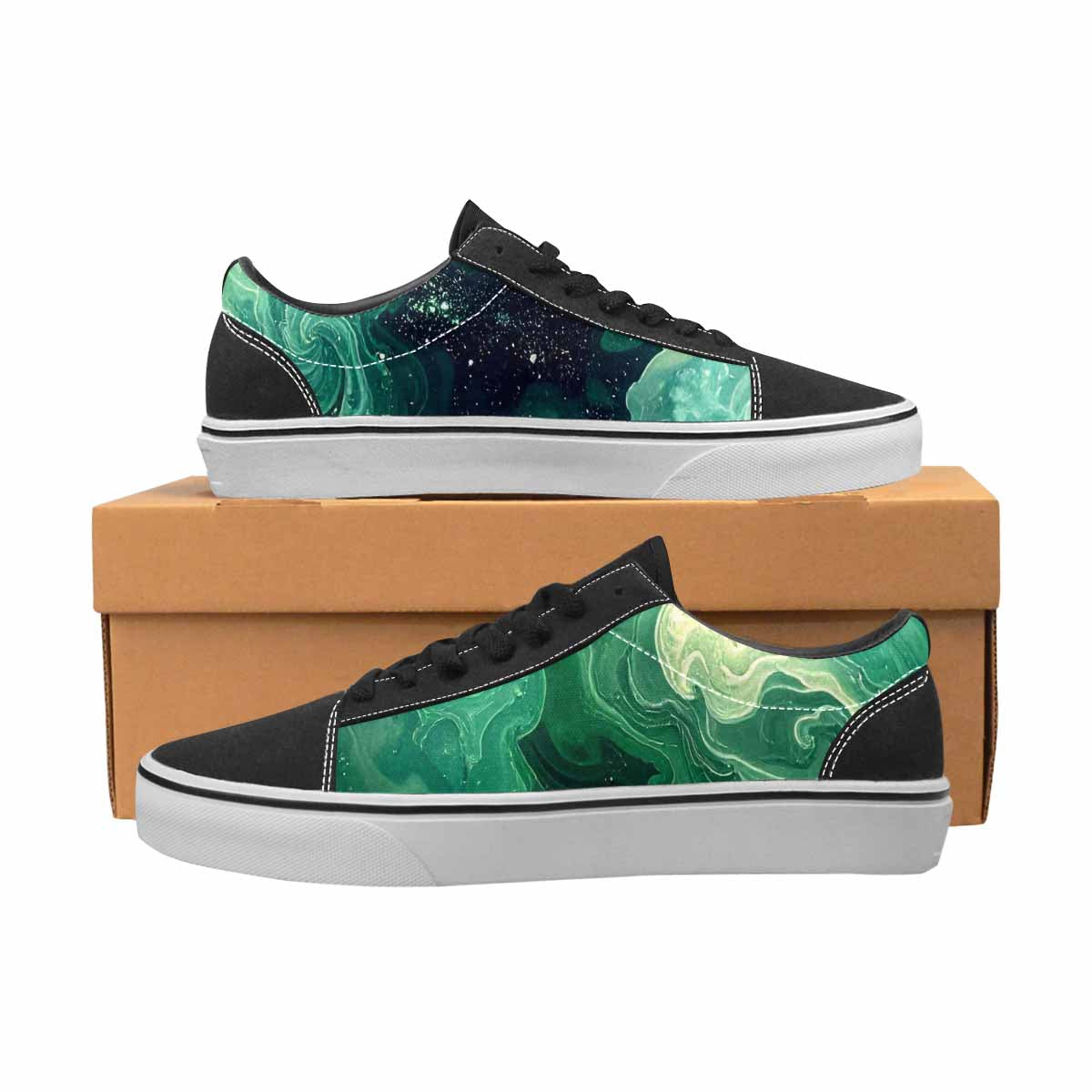 WOMEN'S Galaxy Art - Canvas Lace-Up Aesthetic Custom Shoes