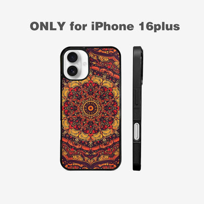 iPhone 16 Plus Case — Mandala Lions Art Seamless Pattern Vibrant, Custom Phone Case