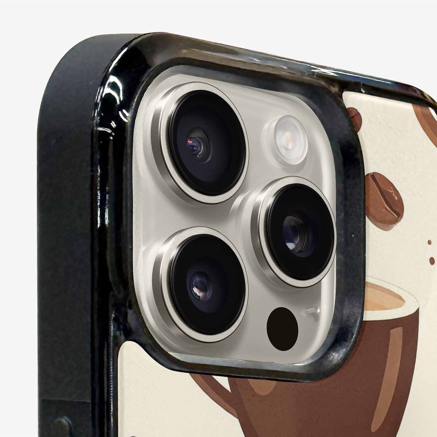 iPhone 16 Pro Case — Coffee Cup And Bean Pattern Seamless, Custom Print Case Cover