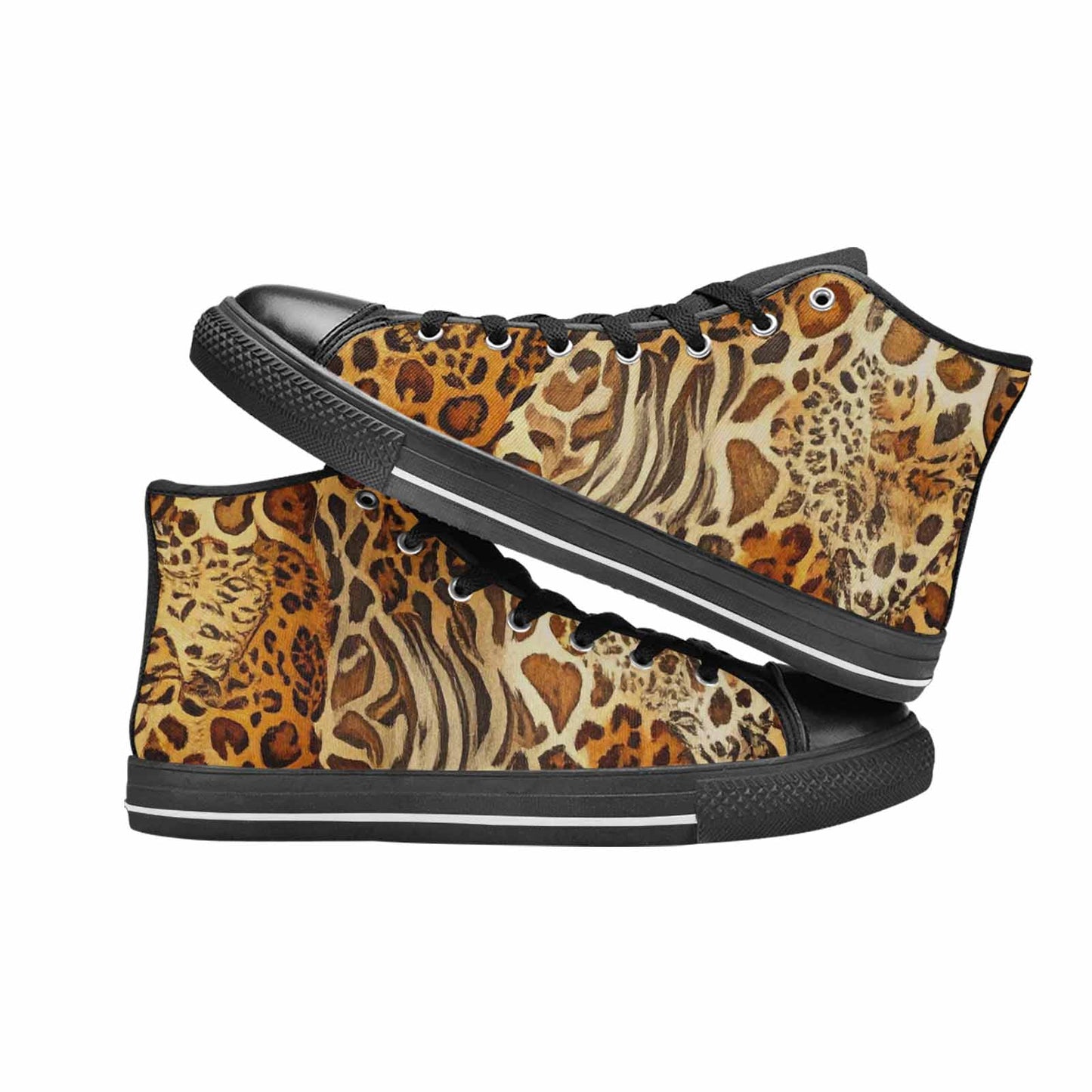 MEN'S Animal Print High Top Canvas Cottagecore Sneakers