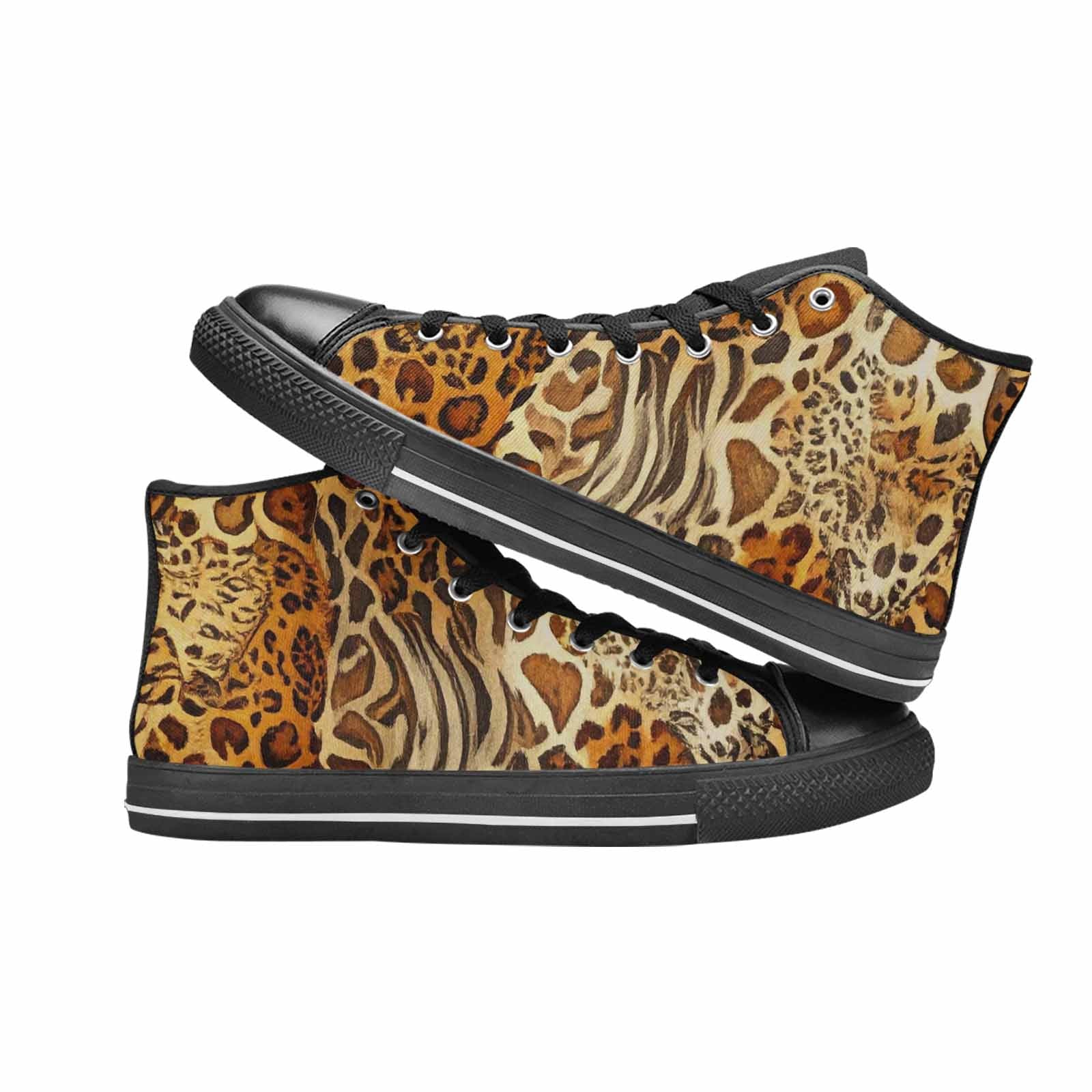 MEN'S Animal Print High Top Canvas Cottagecore Sneakers