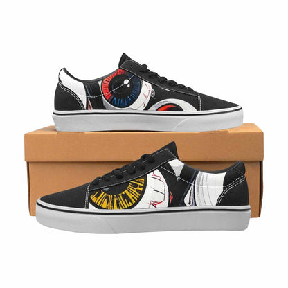 MEN'S Googly Cartoon Eyeballs Canvas Lace-Up Surreal Sneakers