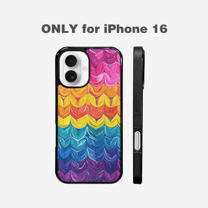 iPhone 16 Case — Pansexual Flag Color Theme Small Rainbow, Custom Designed Case Cover