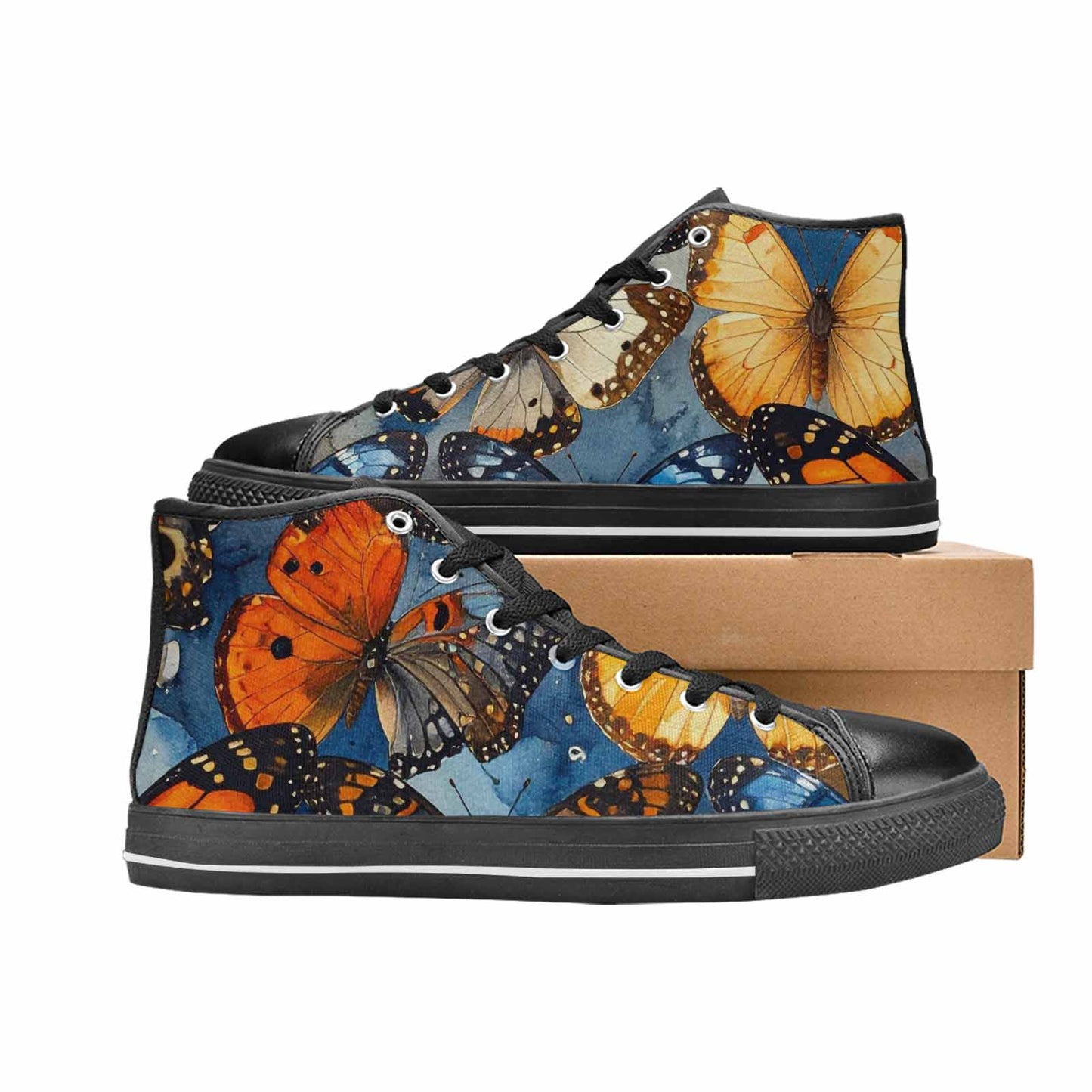 MEN'S Butterfly Wing High Top Canvas Vivid Sneakers