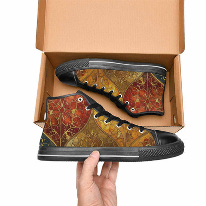 WOMEN'S Klimt-Style Gold Leaf High Top Canvas Y2K Shoes