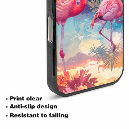 iPhone 16 Pro Max Case — Flamingo Tropical Flamingo Tropical Pattern Hundreds, Custom Phone Case