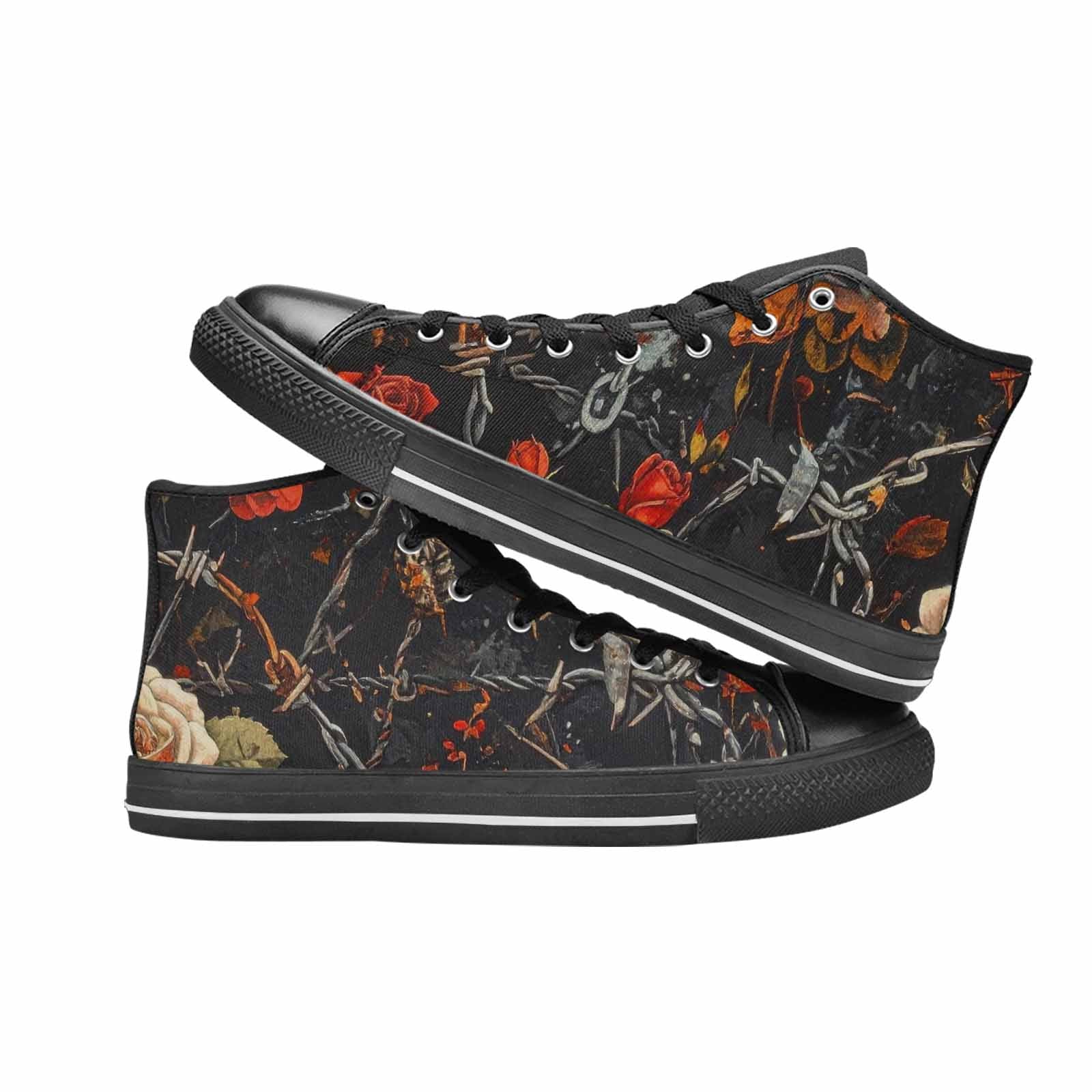 MEN'S Barbed Wire Chain High Top Canvas Aesthetic Custom Shoes