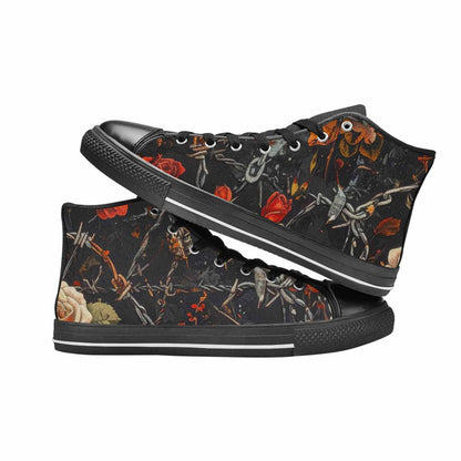 MEN'S Barbed Wire Chain High Top Canvas Aesthetic Custom Shoes