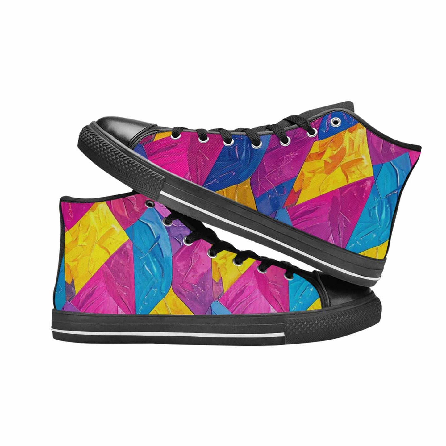 MEN'S Pansexual Flag Color High Top Canvas Y2K Sneakers